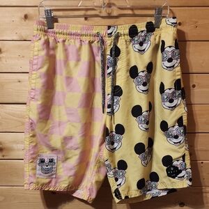 Mens Neff Retro Swim Trunks Size Medium